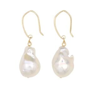 Grace Loves Lace Gold and White Earrings